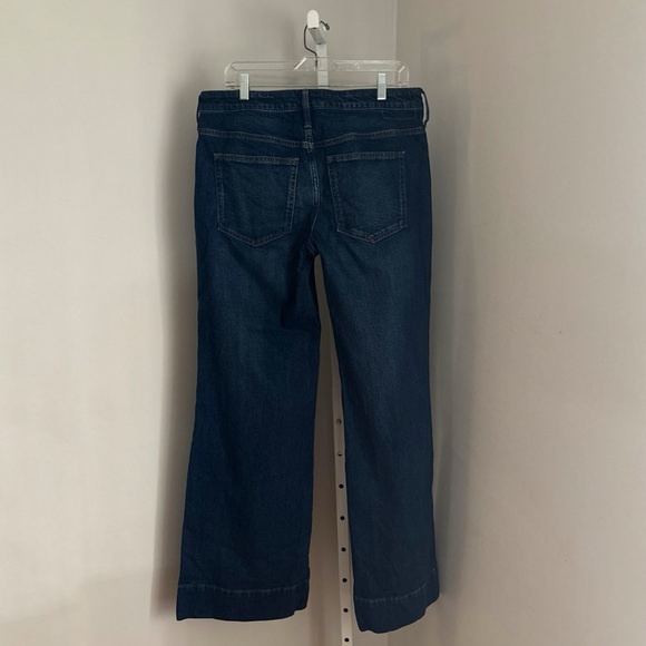 J. Crew ‘96 Low Rise Denim Trouser Wide Leg Jeans Dark Wash Women’s Size 30 tall - Picture 4 of 8